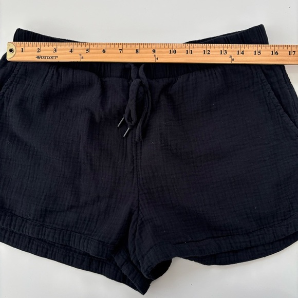 CALIA Women's Black Gauze Gauzey 100% Cotton Lightweight Shorts Size Large - Picture 5 of 7